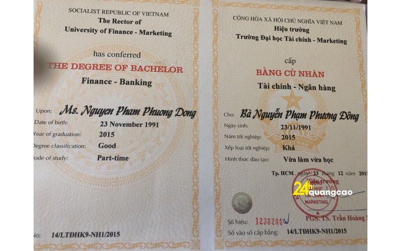 làm bằng cấp 3 giá 2 triệu